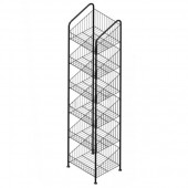 КС-400 Стеллаж накопительный, 6 корзин. 400мм. Цвет: Чёрный